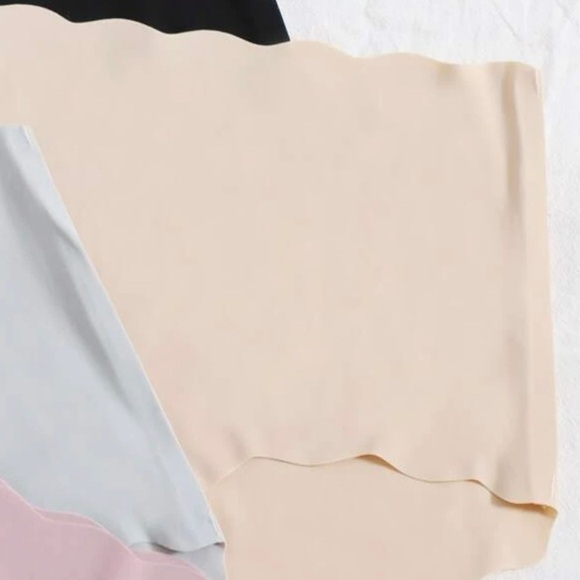 4pack No Show Invisible Scallop Trim Panty Set - Picture 4 of 6